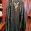 Elegant Dark Green Golden Work Kurta